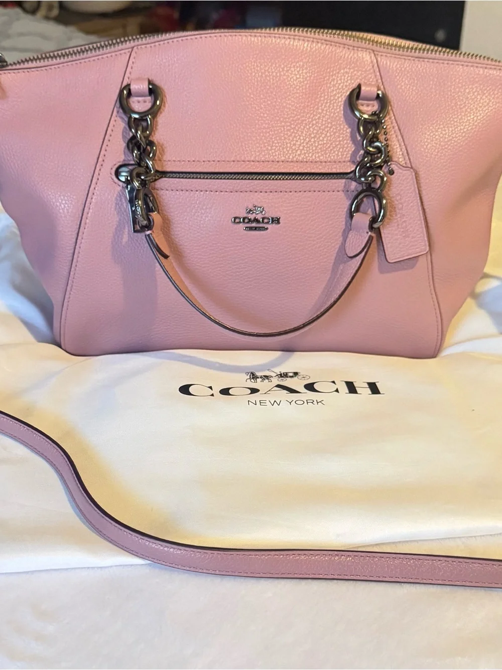 Coach Chain Prairie Satchel (Dusty Rose)